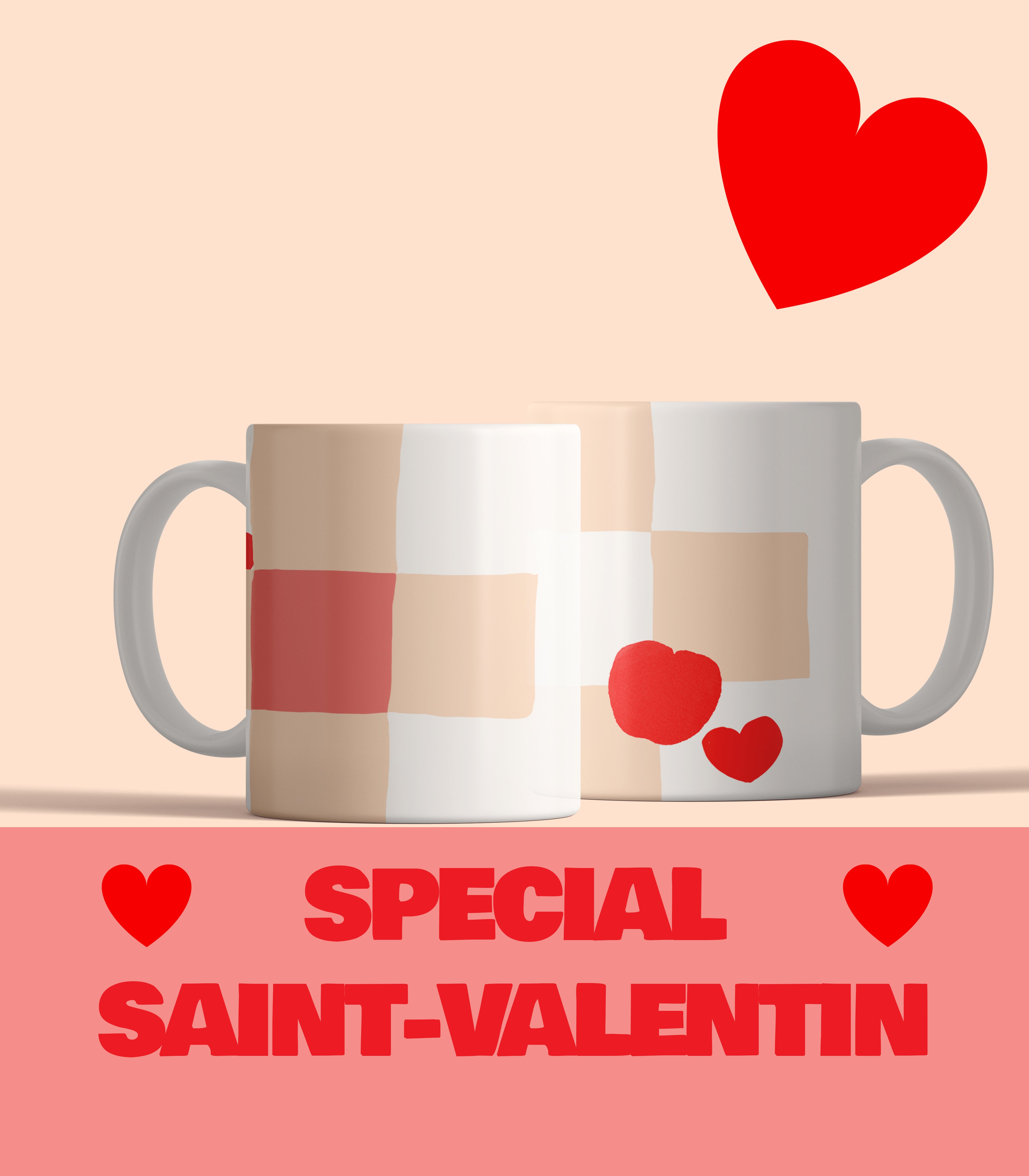 PACK MUG MAGU LOVE ROSE + BLEU (20CL)