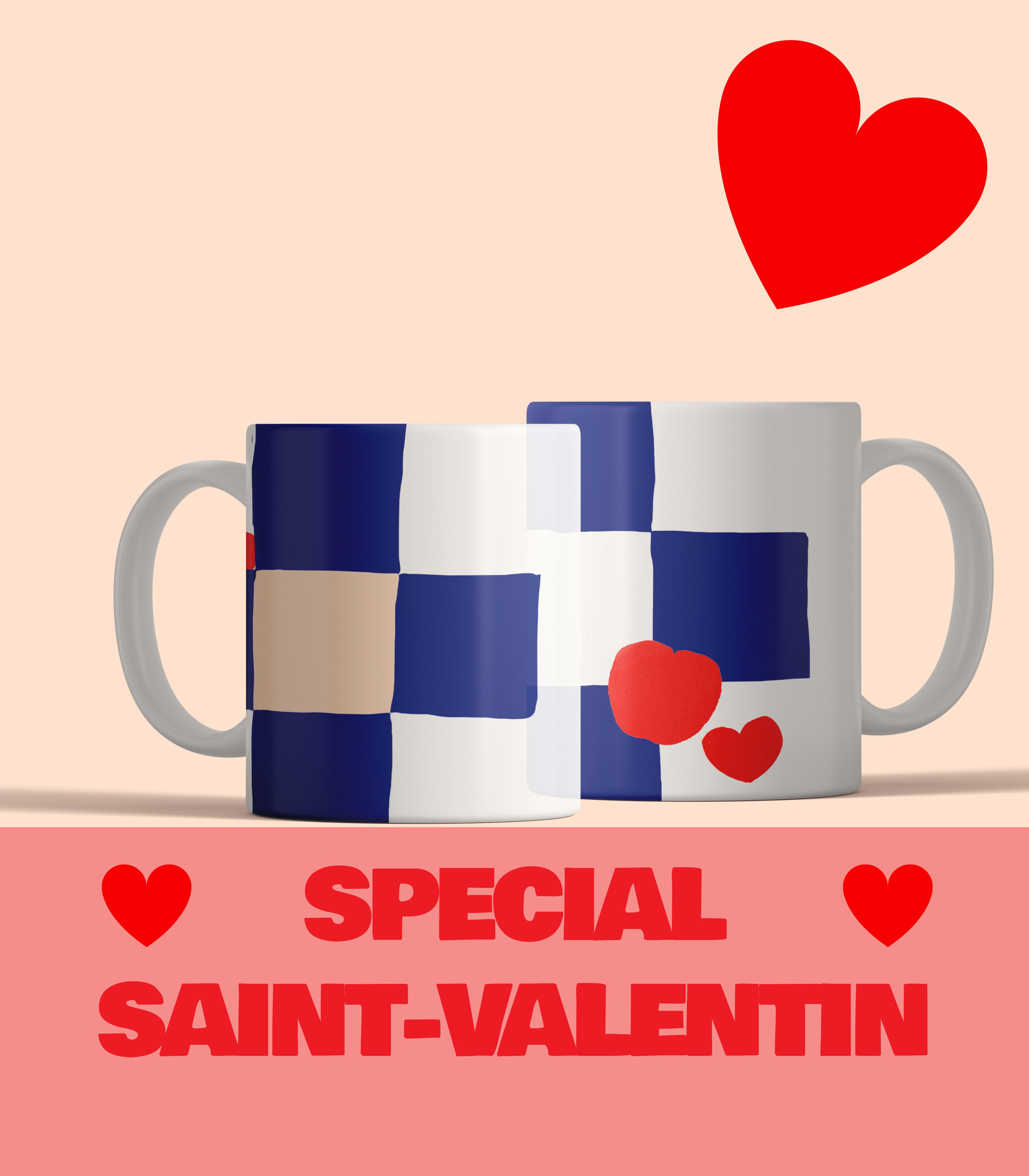 PACK MUG MAGU LOVE ROSE + BLEU (20CL)