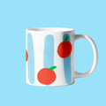 MUG ORANGE RAYE BLEU CIEL (20CL)