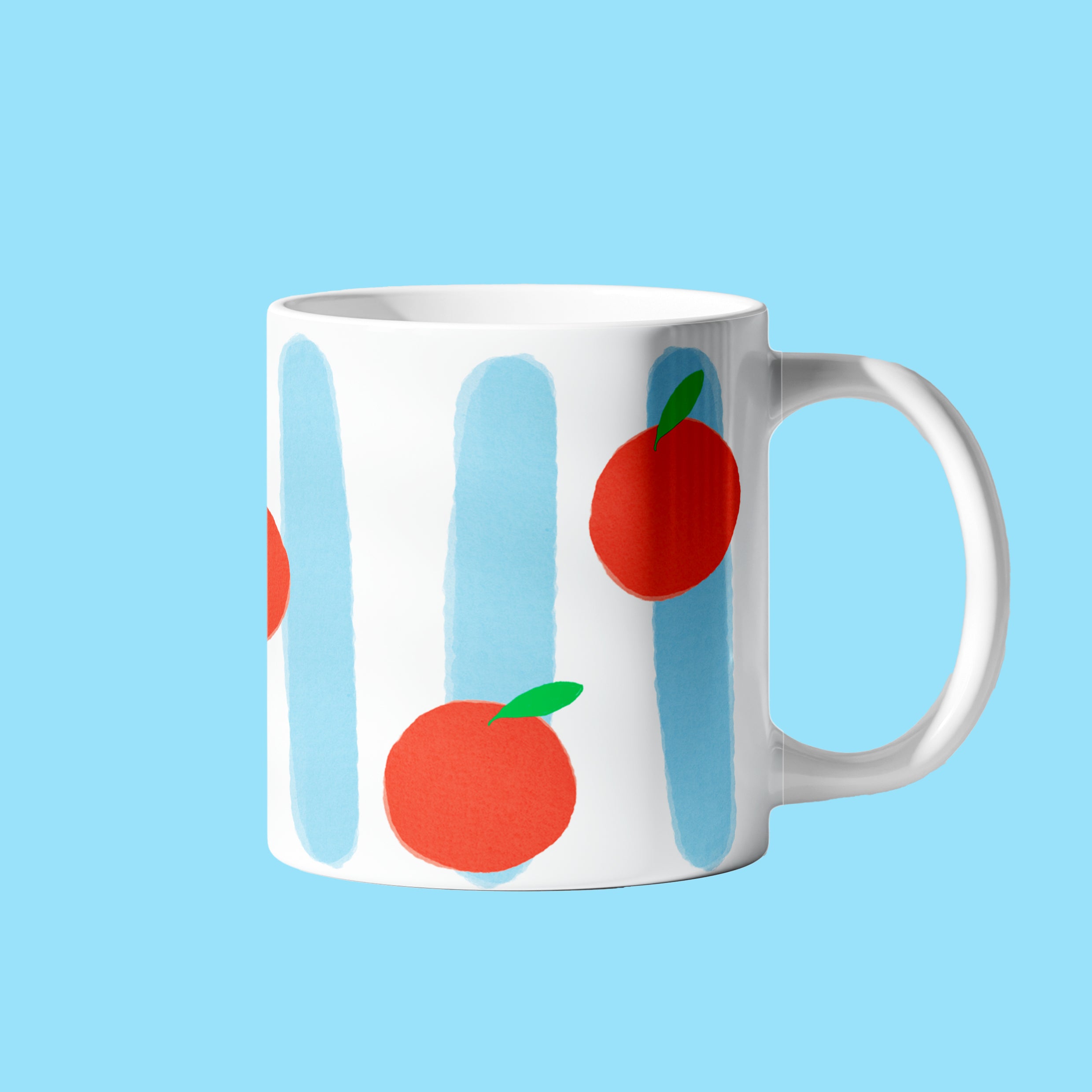 MUG ORANGE RAYE BLEU CIEL (20CL)