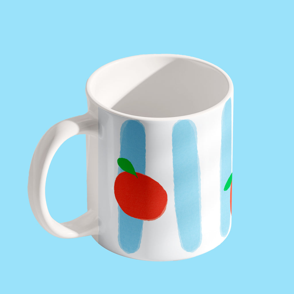 MUG ORANGE RAYE BLEU CIEL (20CL)